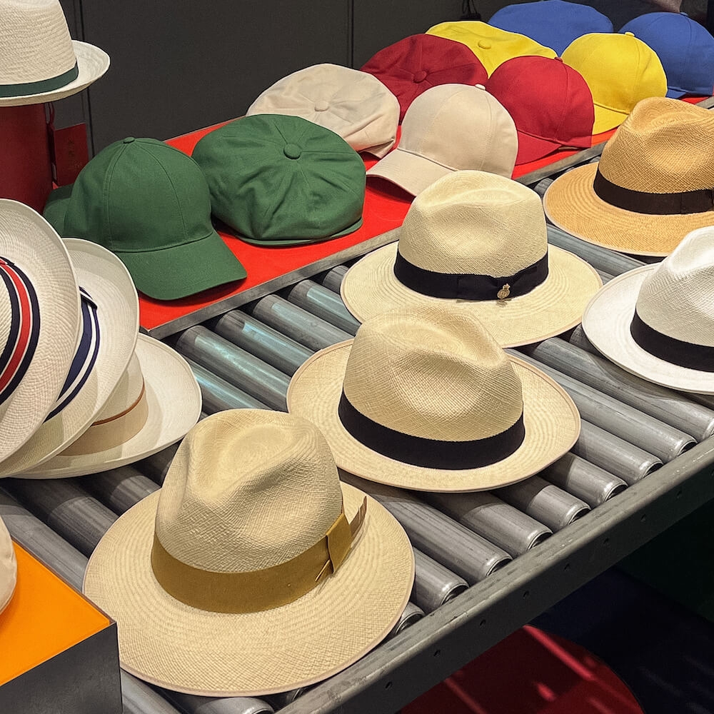 Christys’ hats on display at Pitti Uomo