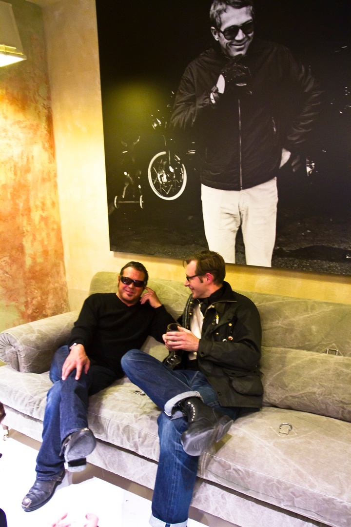 Gary with Chad McQueen upon the launch of Barbour’s Steve McQueen collection